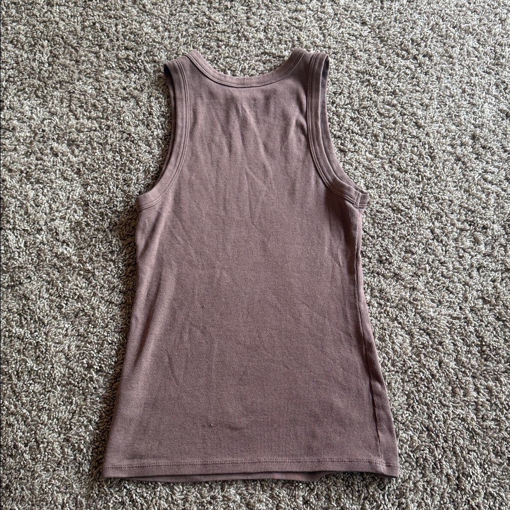 A new day light brown ribbed tee size small - Picture 3 of 3